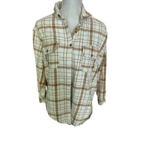 Billabong So Stoked Womens Flannel Shirt Size Medium